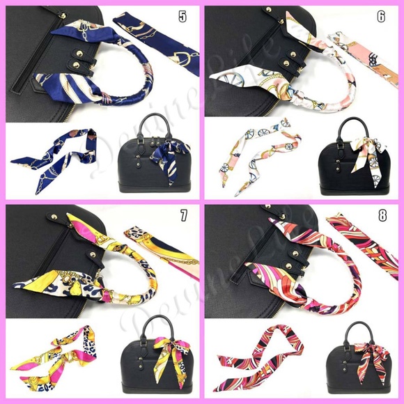 2pc Silk Twilly Scarf #7 & 16 (1 each) - Picture 3 of 6